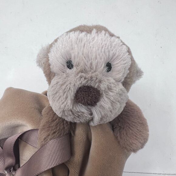 Jellycat Shooshu Monkey Soother Plush Brown Lovey Baby Security Blanket Nunu HTF - Picture 4 of 6